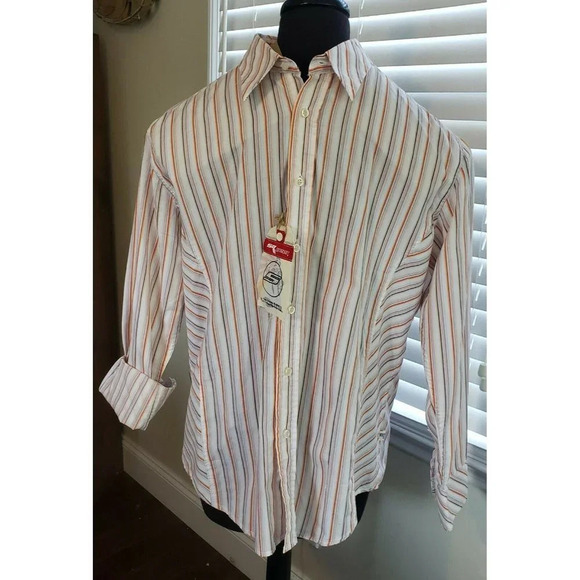 NWT  SQ WEAR MENS LONG SLEEVE BUTTON SHIRT SIZE L 100% COTTON NWT - Picture 1 of 11